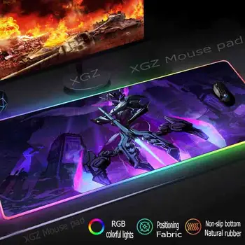

XGZ Japanese Anime Large RGB Gaming Mouse Pad Black Lock Edge Computer Desk Mat Natural Rubber Striped Non-slip Xxl