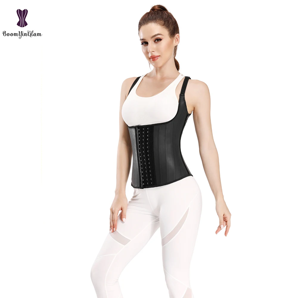 backless shapewear Adjustable Waist Trainer 25 Steel Boned Slimming Corset Workout Girdle Vest Latex Women Body Shaper Plus Size XS -6XL #663 best shapewear for lower belly pooch