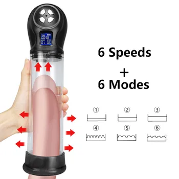 Penis Pump Electric Penis Extender Sex Toys for Men Vacuum Pump Dick Enlargement Trainer Male Masturbator Adults Man Sex Machine 2