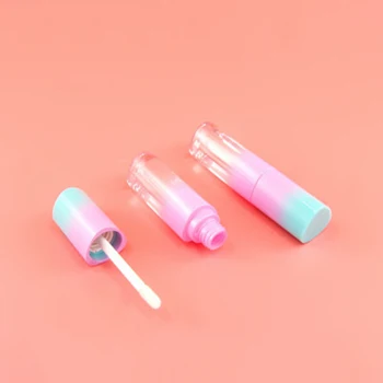 

1Pc 4ml Lip Gloss Tubes Empty Lip Glaze Bottle Gradient Color Refillable Bottles Lip Stick Packing Container Lip Balm Tubes