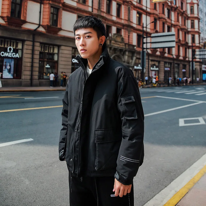 Зимний популярный бренд, розовый пуховик, мужской, INS, супер огонь, короткий, для мужчин и женщин, для пар, толстый, оверсайз, номер: 898