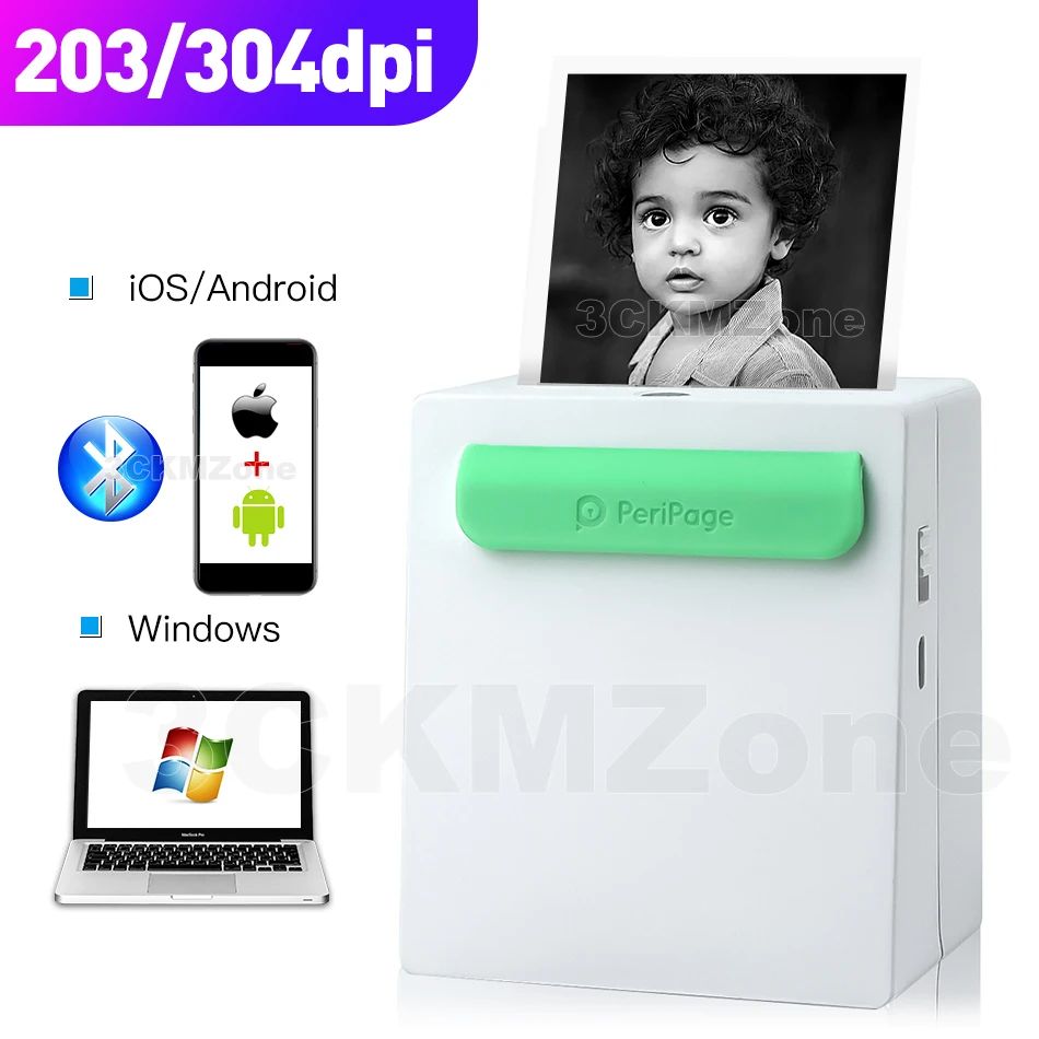 Mobile phone Photo Printer Mini Pocket Photo Printer Portable Handheld