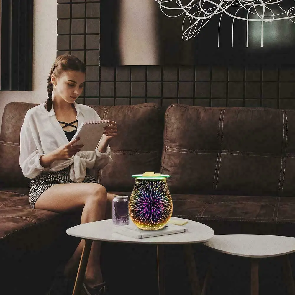 UK/US/AU/EU Plug Incense Burners Aromatize 3D Electric Wax Melt Burners Touch Lamp Aroma Wax Melt Tart Burner