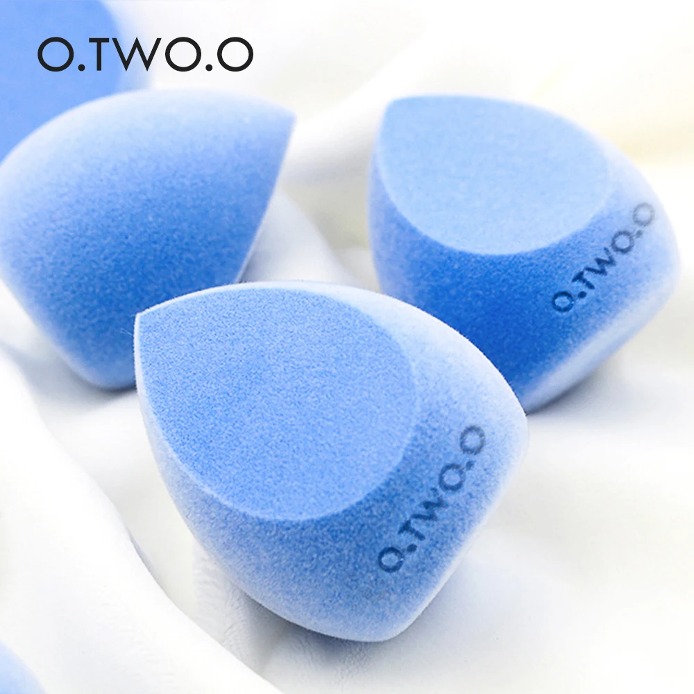 

O.TWO.O Flocking Droplet Powder Puff Oblique Cut Three-dimensional Wet and Dry Make-up Eggs Face Makeup Sponge Facial Cosmetic
