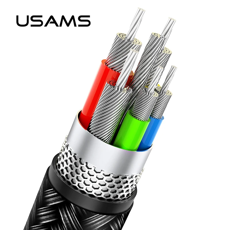 USAMS 4 в 1 3 в 1 мульти usb кабель зарядное устройство для iPhone samsung huawei xiaomi зарядный кабель системы освещения micro usb type-c