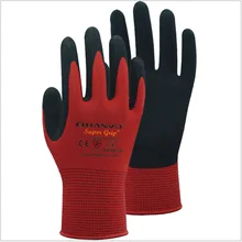 

HANVO 5 Pairs Thicken PU Nitrile Safety Coating Work Gloves Palm Coated Gloves Mechanic Working Gloves