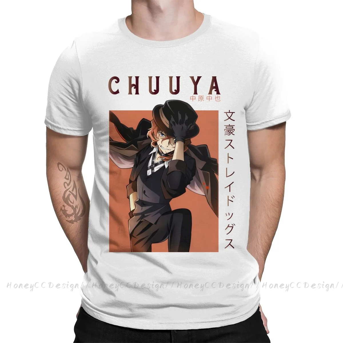 Mai_Chuuya Nakahara 2 Print Cotton T-Shirt Camiseta Hombre Bungou Stray Dogs For Men Fashion Streetwear Shirt Gift | Мужская одежда