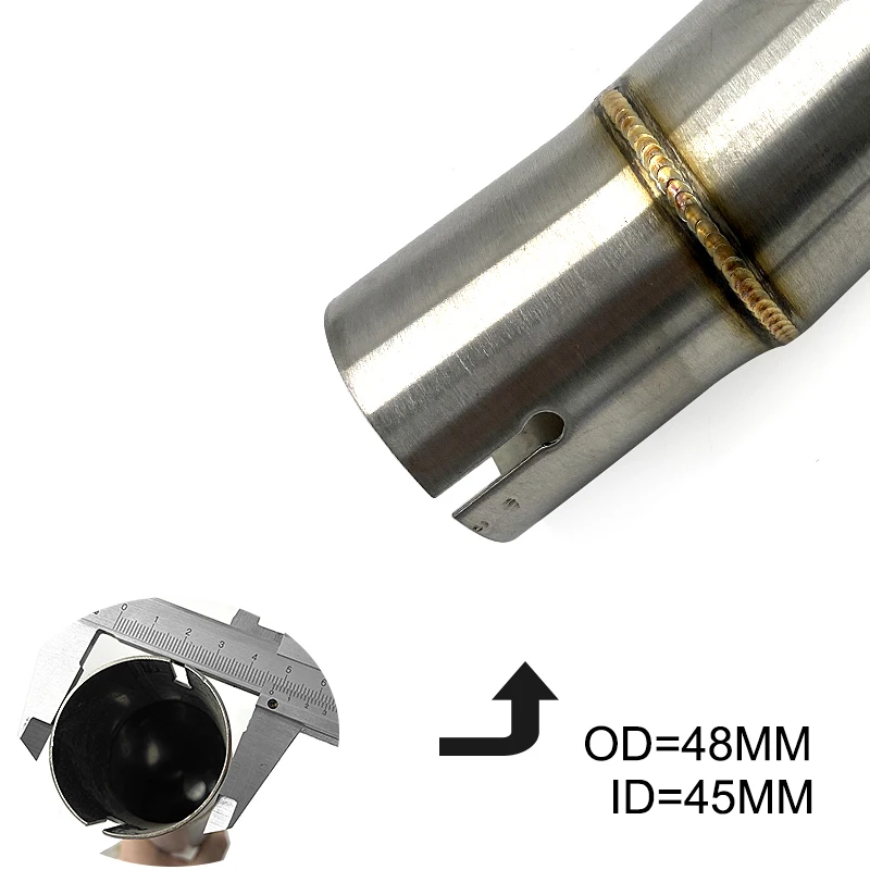 Exhaust System Middle Pipe Link Connect Motorcycle Accessories (12)