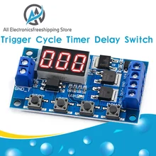 DC 12V 24V Dual MOS LED Digitale Zeit Verzögerung Relais Trigger Zyklus Timer Verzögerung Switch Circuit Board Timing control Modul DIY
