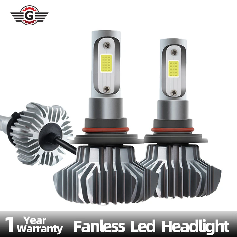

2PCS Car Led Headlight Fanless H1 H3 H4 H7 H8 H11 9005 Hb3 9006 Hb4 12V 6000K Super Bright Led Blubs For Car lights