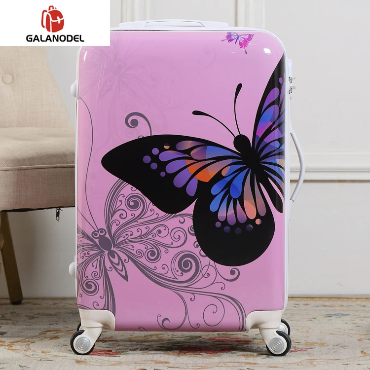 Lucu Kartun Siswa Rolling Luggage 