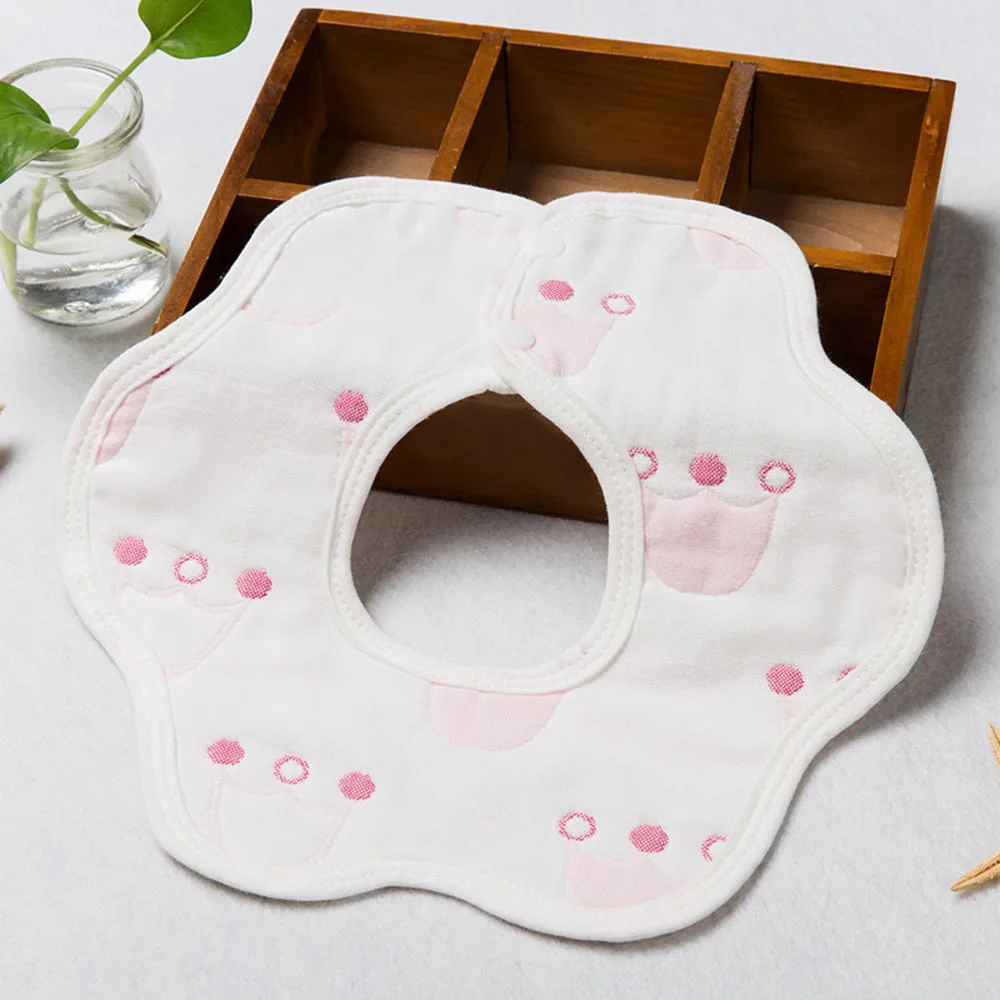 F MUQGEW цветок Baby babador Petaling мягкий хлопок с принтом кормления NewbornBibs слюнявчик полотенце Многоразовые моющиеся CN8 - Цвет: F