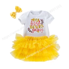 

Toddler Baby Girl Thanksgiving Outfit Short Sleeve Turkey Tulle Tutu Dress Prinecss Thanksgiving Clothes