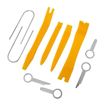 

10pcs Car Radio Audio Door Repairing Clip Auto Panel Trim Dash Audio Removal Open Installer Pry Tool Car Hand Tools Kit Set