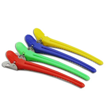 

10pcs/lot Hair Section Clip Plastic Hairstyling Clip Set In Plastic And Metal Material Makeup Clip Hairdressing Clip For Haircut