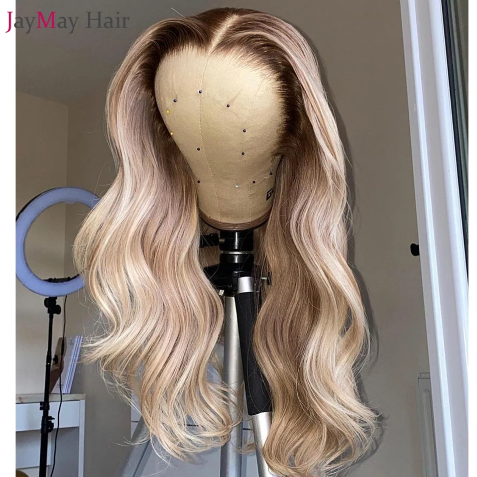 4/27/613 Highlight Lace Front Wigs 13X6 Ombre Blonde Lace Frontal Wig 150  Density Lemi Color Balayage Human Hair Wigs For Women - AliExpress Hair  Extensions & Wigs