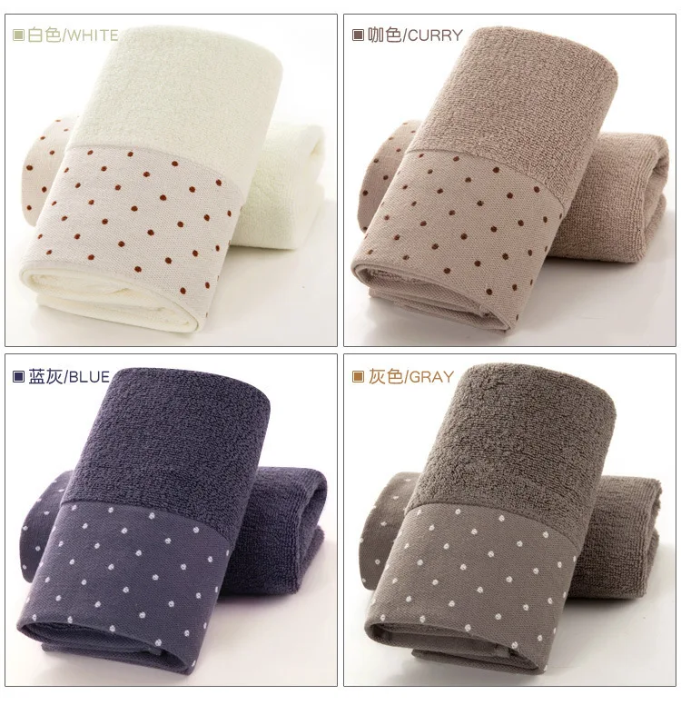 35x76cm Thick Cotton Solid ColorvTowel Bath Mat Adult Face Towel Absorbent Enhanced Sports Fitness Handkerchief Washcloth Gift