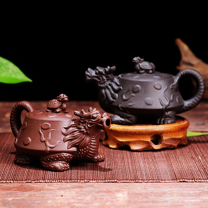 Чайный чайник с драконом и черепахой традиционный китайский чайный горшок из