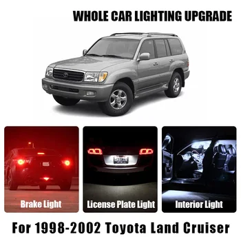 

Brake Parking Reverse Light Turn Signal Lamp For Toyota Land Cruiser 1998-2002 White Red Car Bulbs Exterior Interior LED Light