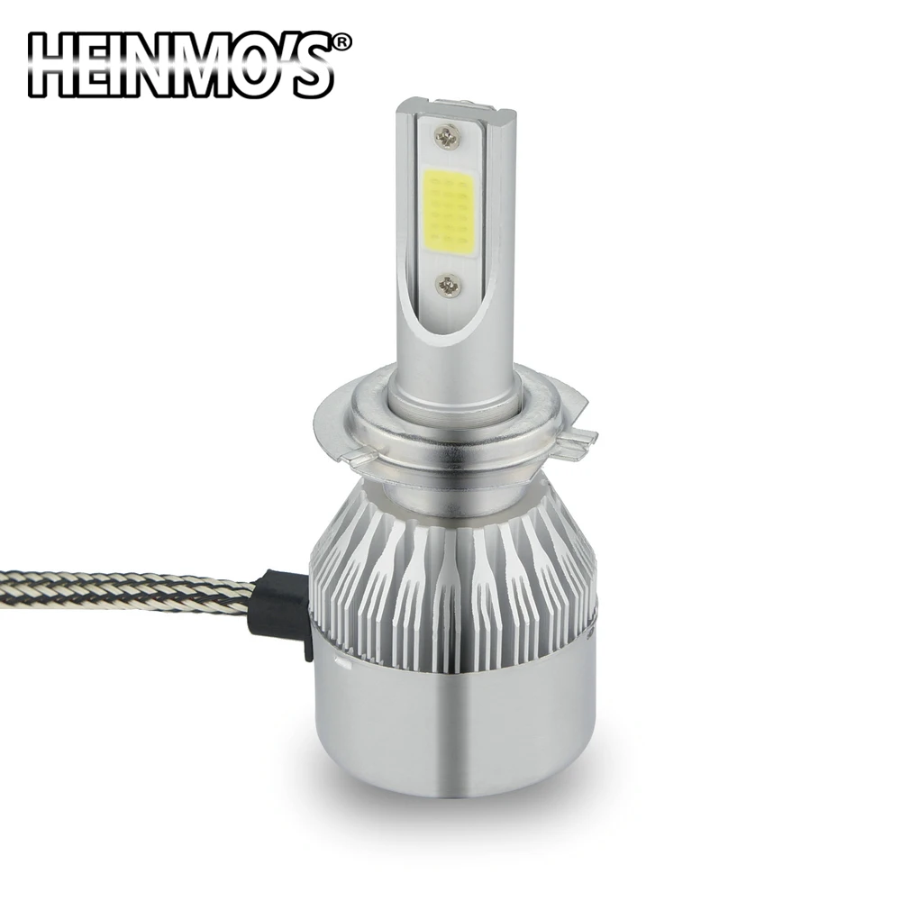 2*72W 7600LM COB H8 H9 H11 Светодиодный ные фары H7 9005 HB3 HB4 9006 H10 H1 H3 880 светодиодный лампы для