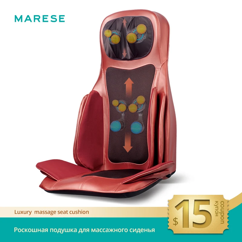 MARESE Electric Back Massager Cervical Heating Neck Shoulder Waist  Air Pressure Kneading Massage Cushion For Chair Whole Body