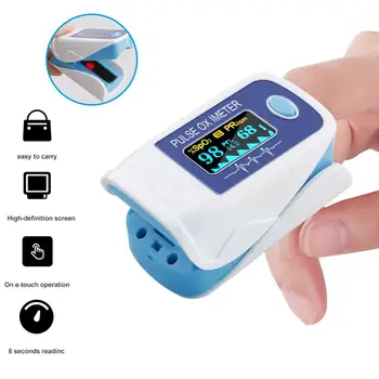 

Finger Oximeter fingertip Pulsioximetro Heart Rate Health Monitors Pulse Oximeter Oximetro Oxygen Meter Clip Type SPO2 PR Sensor
