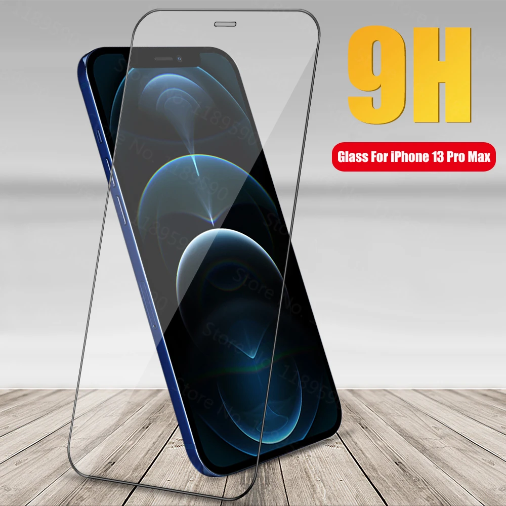 Glass For iPhone 13 Pro Max Full Cover Tempered Screen Protector Mini | Мобильные телефоны и аксессуары