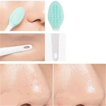 

1PC Silicone Facial Brush Cleanser Exfoliating Blackhead Remover Facial Nose Brush Tool