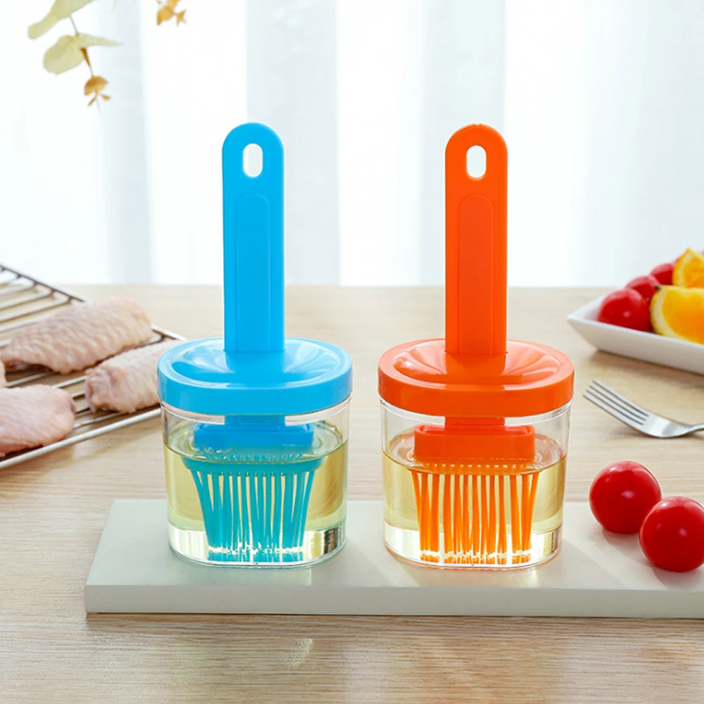 Silicone Oil Brush Temperature Resistant Oil Bottle Baking Pancake Barbecue Cooking BBQ Grilling Accessories Tool Kitchen Gadget