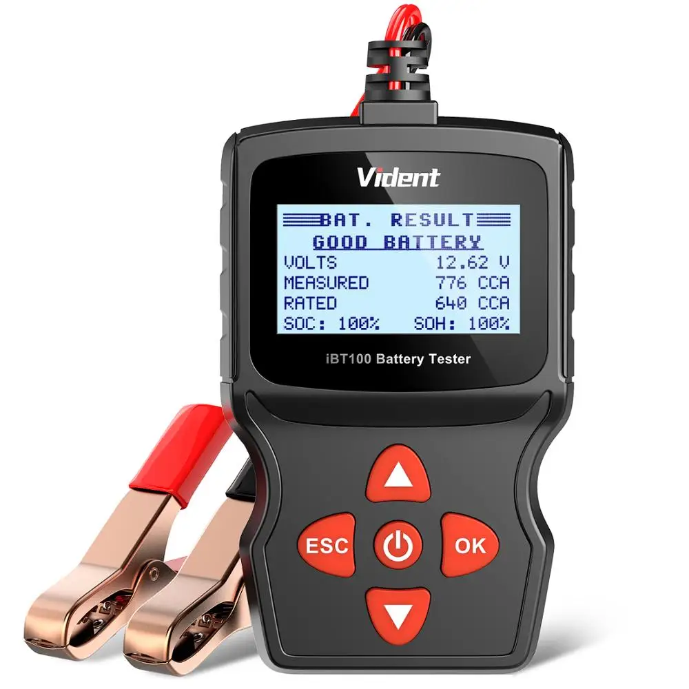 Анализатор аккумулятора Vident iBT100 для утопленных AGM GEL 100 1100CCA автомобильный тестер