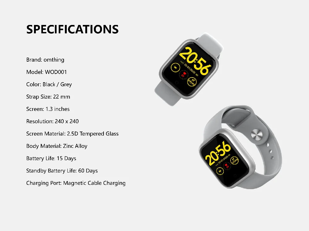 умные часы omthing wod001 gray. умные часы omthing e-joy plus черный (wod003). Smart watch 1 more e joy.