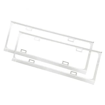 

Stainless Steel License Plate Frame Tag Cover Holder For Auto Truck Vehicles