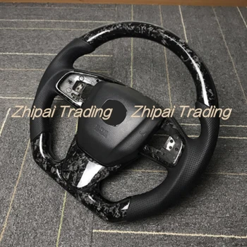 

Forged carbon fiber Perforated leather Steering wheel assembly with button frame Airbag leather cover For Honda-CIVIC TYPE R FC1