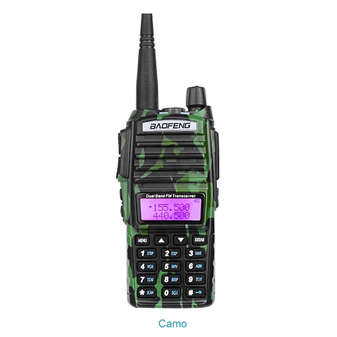 2 шт. Baofeng UV-82 портативная рация cb радио UV82 Портативное двухстороннее радио FM радио приемопередатчик длинный диапазон двухдиапазонный Baofeng UV 82 - Цвет: Camouflage
