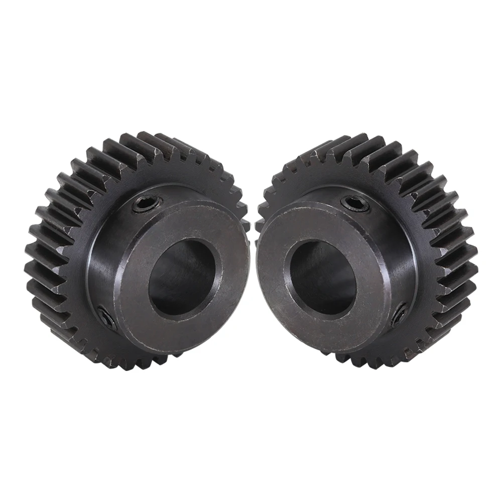 Module 1 Motor Gear 1M-36T/37T/38T/39Teeth SC45#Carbon Steel Material Blackening Spur Gear Bore Size 6/8/10/12 mm