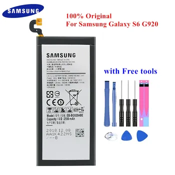 

100% Original Battery EB-BG920ABE for Samsung Galaxy S6 SM-G920F G920FD G920I G920A G920T G920S/K G9200 G9208 G9209 2550mAh