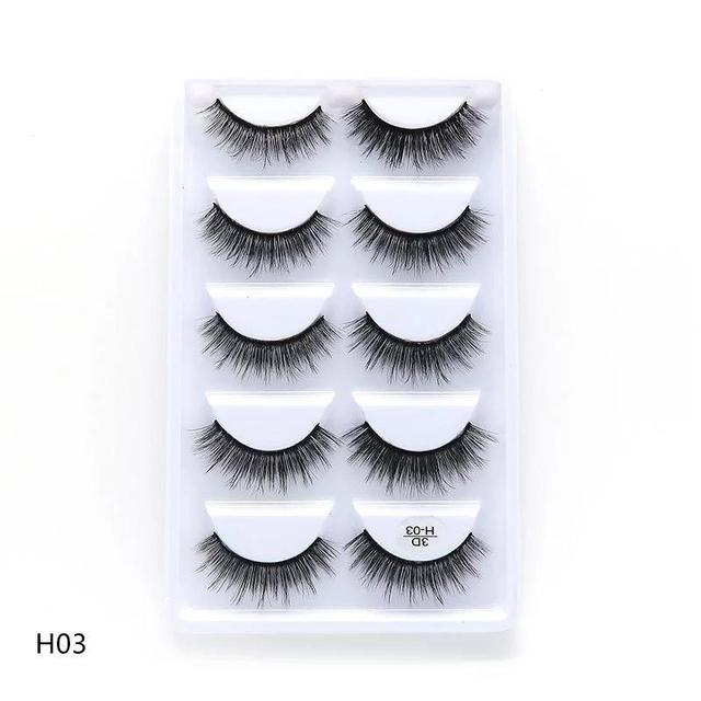 Pairs Multipack 3D Mink Lashes False Eyelashes Handmade Wispy Fluffy Long Lashes Natural Eye Makeup Tools Eye Lashes H13 E08