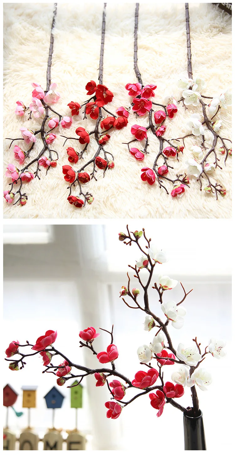5 шт./лот 60 см свадебные фальшивые цветы сливы Искусственные цветы вишни для украшения дома