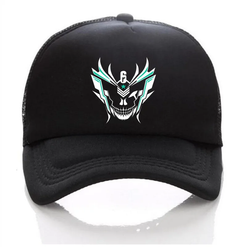 Горячая игра Радуга шесть осада сетки Кепки регулируется Snapback печати Летняя джинсовая шляпа от солнца сетка Кепки для Для мужчин женщина