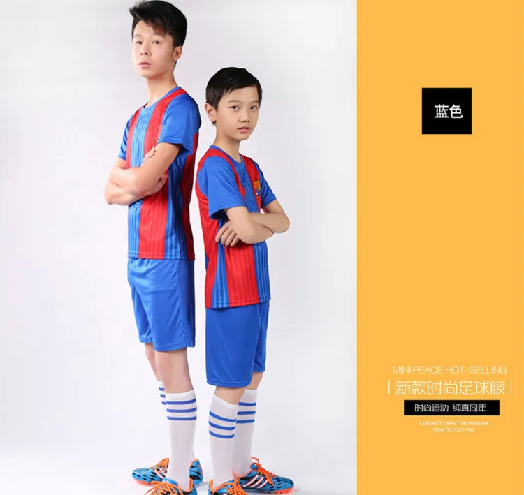 Children Soccer Uniform Sparkling Style with Logo Jersey Children Performance Soccer Uniform CHILDREN'S Game Only Jersey Number