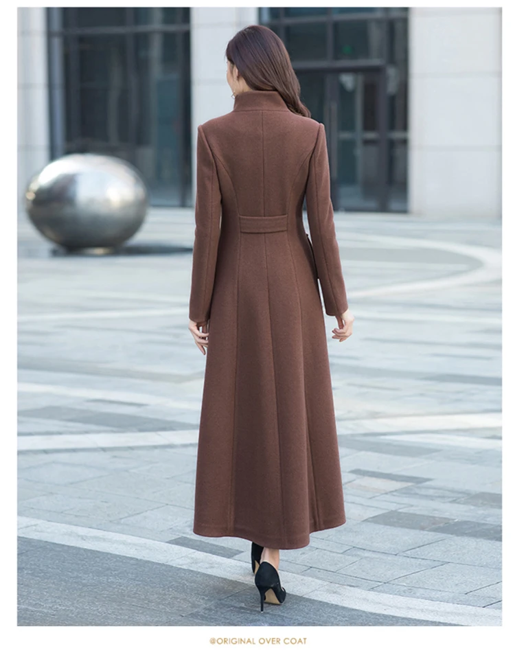 Fashion Mandarin Collar Single Breasted Slim Winter Coat Women Plus Size XXXL Long Seelve OverCoat Female Outwear For Girls