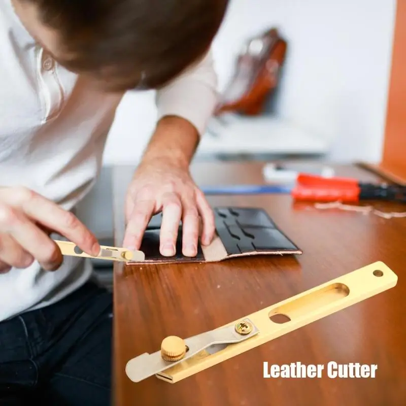 

Durable Leather Cutter Solid and Compressive Resistance Knife DIY Practical Leather Copper Trimming Blade Patchwork Tools