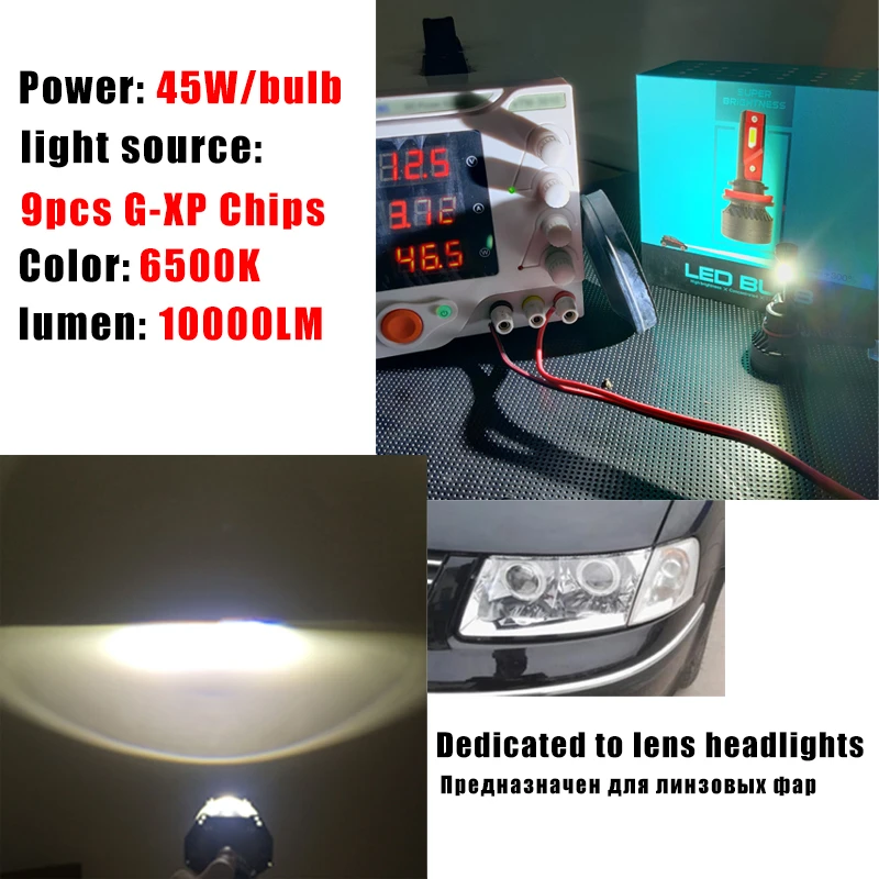F3 Lens 90W D2s H7 Led Canbus 9005 лм лампы для фар высокой мощности H8 H11 9012 6500 предназначены с