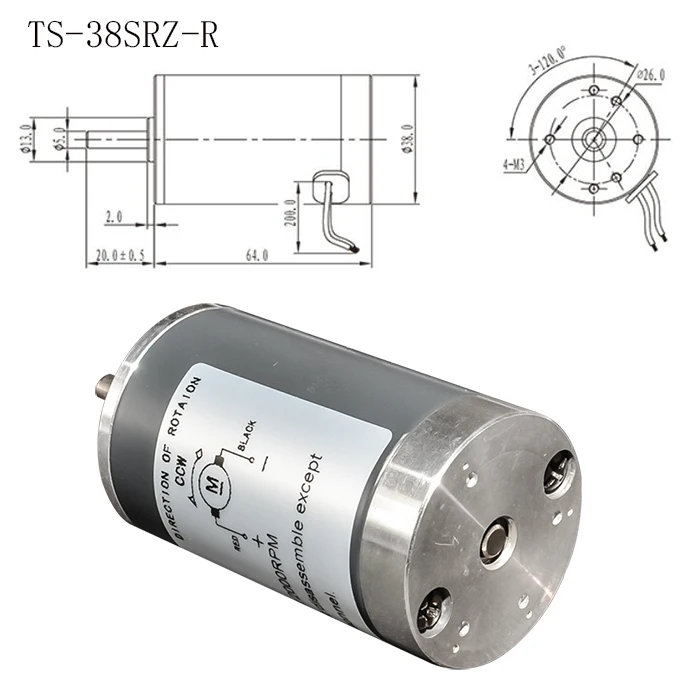 SRZ Диаметр 38/50/60 мм DC Permanenr магнитом, работающий от постоянного тока 12V 24V высокое Скорость 2000/3000/4000/5000 об/мин высокое качество щетки мотора постоянного тока для "сделай сам"