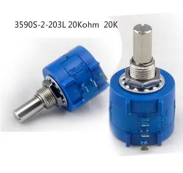 

1pcs New Precision multi circle potentiometer 3590S-2-203L 20Kohm 20K Specially designed for power amplifiers