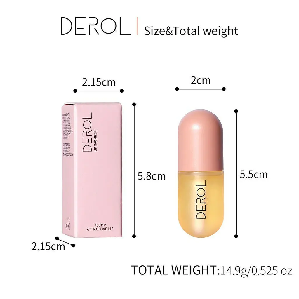 5ml Instant Volumising Lips Plumper Repairing Reduce Lip Fine Lines Mask Long Lasting Moisturizer Care Lip Oil Sexy Plump Serum-5