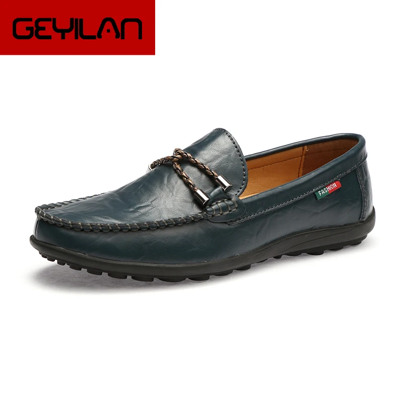 

2019 Spring Summer NEW Men's Loafers Lazy soft Flat Casual Shoes Men Breathable Slip-On Soft Leather Driving Shoes Moccasins
