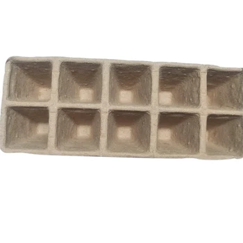 

10pcs/set Plant Starter Tray Nursery Pot Biodegradable Greenhouse Disposable Brown Seedling Germination Corrugated Paper Flowers