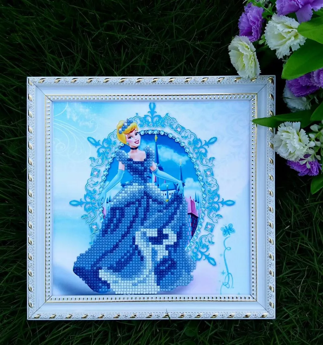 Платиновая рамка, алмазная живопись, стиль, мультяшная анимация, точечная картина, алмазная живопись, сделай сам, креативный материал ручной работы, коробка
