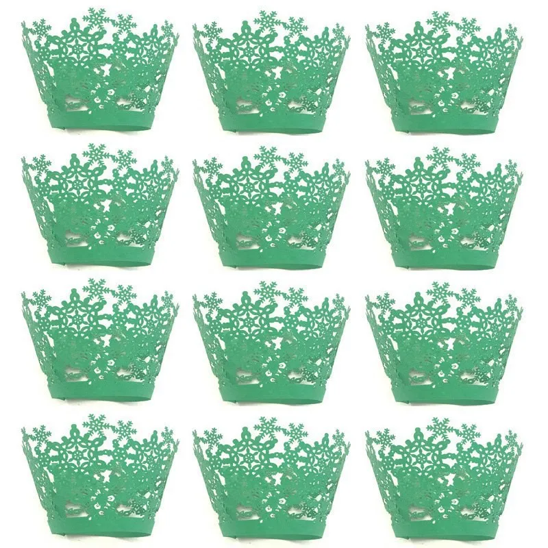 12PCS/lot Little Vine Lace Laser Cut Cupcake Wrapper Liner Baking Cup For Home Wedding / Birthday / Christmas Party Decoration
